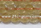 CCR340 15.5 inches 6mmm faceted round citrine beads wholesale