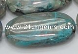 CCS12 15.5 inches 25*50mm oval natural chrysocolla gemstone beads