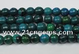 CCS400 15.5 inches 4mm round dyed chrysocolla gemstone beads