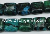 CCS464 15.5 inches 14*14mm square dyed chrysocolla gemstone beads