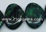 CCS482 15.5 inches 22*30mm freeform dyed chrysocolla gemstone beads