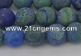 CCS543 15.5 inches 10mm round matte dyed chrysocolla beads