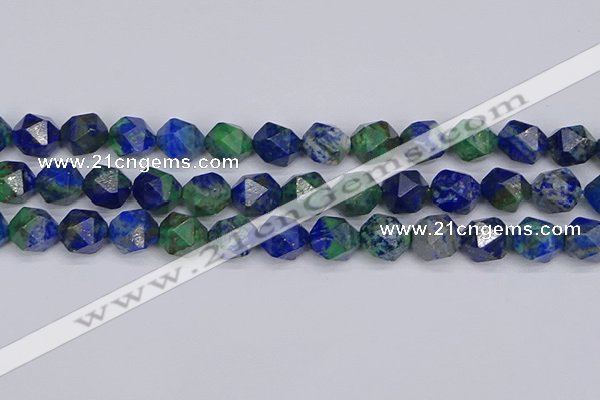 CCS549 15.5 inches 12mm faceted nuggets dyed chrysocolla beads