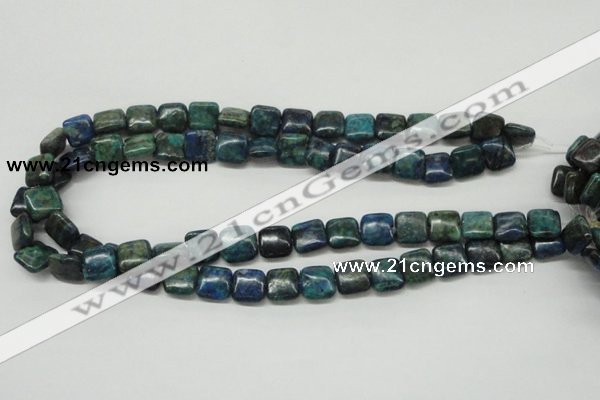 CCS65 16 inches 12*12mm square dyed chrysocolla gemstone beads