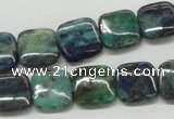 CCS66 16 inches 14*14mm square dyed chrysocolla gemstone beads