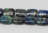 CCS67 16 inches 10*14mm rectangle dyed chrysocolla gemstone beads