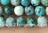 CCS882 15.5 inches 5.5mm faceted round natural chrysocolla beads