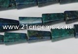CCS90 15.5 inches 8*16mm trapezoid dyed chrysocolla gemstone beads