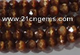 CCT319 15 inches 4mm faceted round cats eye beads wholesale