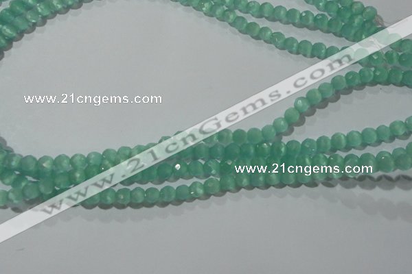 CCT345 15 inches 5mm faceted round cats eye beads wholesale