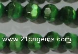 CCT380 15 inches 8mm faceted round cats eye beads wholesale