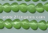 CCT965 15 inches 10*10mm faceted heart cats eye beads wholesale