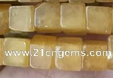 CCU481 15.5 inches 6*6mm cube yellow aventurine beads wholesale