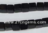 CCU60 15.5 inches 8*8mm cube black agate beads wholesale