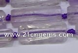 CCU601 15.5 inches 8*20mm - 10*30mm cuboid amethyst beads