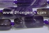 CCU602 15.5 inches 8*20mm - 10*30mm cuboid dogtooth amethyst beads