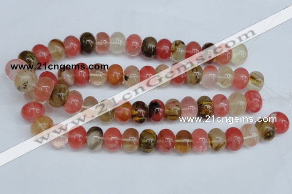 CCY203 15.5 inches 13*18mm rondelle volcano cherry quartz beads