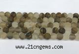 CCY662 15.5 inches 10mm round matte volcano cherry quartz beads