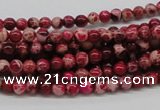 CDE01 15.5 inches 4mm round dyed sea sediment jasper beads
