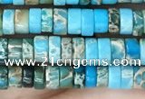 CDE1224 15.5 inches 2.5*4mm heishi sea sediment jasper beads