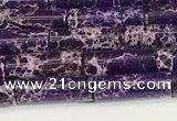 CDE1422 15.5 inches 4*13mm tube sea sediment jasper beads wholesale