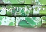 CDE1490 15.5 inches 4*13mm cuboid synthetic sea sediment jasper beads