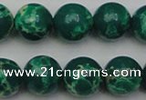 CDE2082 15.5 inches 14mm round dyed sea sediment jasper beads