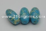 CDE2300 16*30mm rice sea sediment jasper beads wholesale