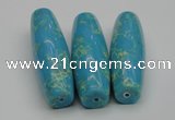 CDE2302 17*55mm rice sea sediment jasper beads wholesale