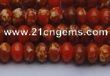 CDE2602 15.5 inches 8*12mm rondelle dyed sea sediment jasper beads