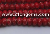 CDE2616 15.5 inches 5*8mm rondelle dyed sea sediment jasper beads