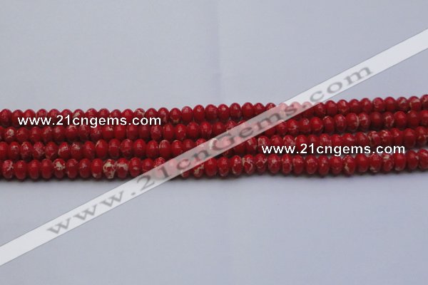 CDE2617 15.5 inches 7*10mm rondelle dyed sea sediment jasper beads