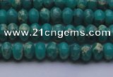 CDE2664 15.5 inches 5*8mm rondelle dyed sea sediment jasper beads