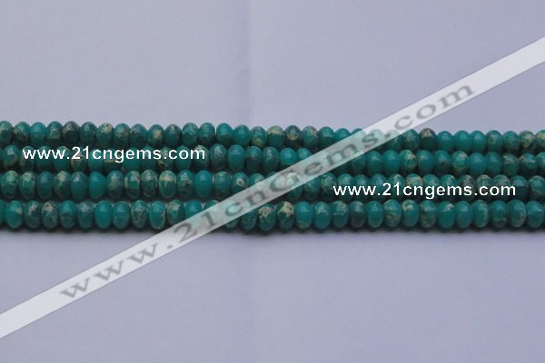 CDE2667 15.5 inches 10*14mm rondelle dyed sea sediment jasper beads