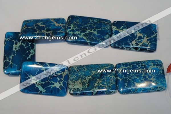 CDE335 15.5 inches 40*60mm rectangle dyed sea sediment jasper beads