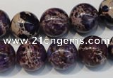 CDE365 15.5 inches 14mm round dyed sea sediment jasper beads