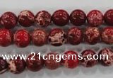 CDE822 15.5 inches 8mm round dyed sea sediment jasper beads wholesale