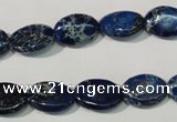 CDE913 15.5 inches 10*14mm oval dyed sea sediment jasper beads