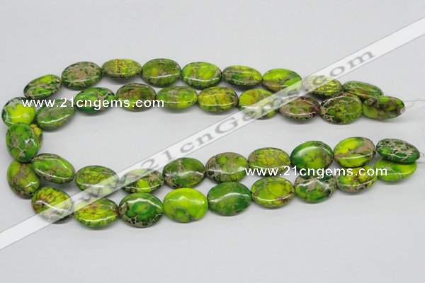CDE93 15.5 inches 15*20mm oval dyed sea sediment jasper beads