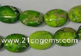 CDE940 15.5 inches 12*16mm oval dyed sea sediment jasper beads