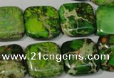 CDE946 15.5 inches 18*18mm square dyed sea sediment jasper beads
