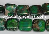 CDI193 15.5 inches 14*14mm square dyed imperial jasper beads