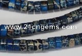 CDI225 15.5 inches 4*8mm heishi dyed imperial jasper beads