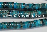 CDI276 15.5 inches 2*8mm heishi dyed imperial jasper beads