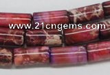 CDI34 16 inches 8*16mm column dyed imperial jasper beads wholesale
