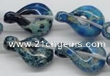 CDI66 16 inches 20*30mm petal shaped dyed imperial jasper beads