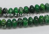 CDI72 16 inches 6*10mm rondelle dyed imperial jasper beads wholesale