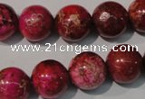 CDI762 15.5 inches 14mm round dyed imperial jasper beads