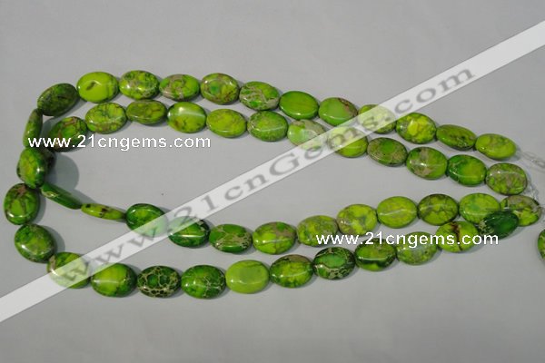 CDI940 15.5 inches 12*16mm oval dyed imperial jasper beads