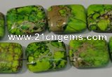 CDI949 15.5 inches 15*20mm rectangle dyed imperial jasper beads